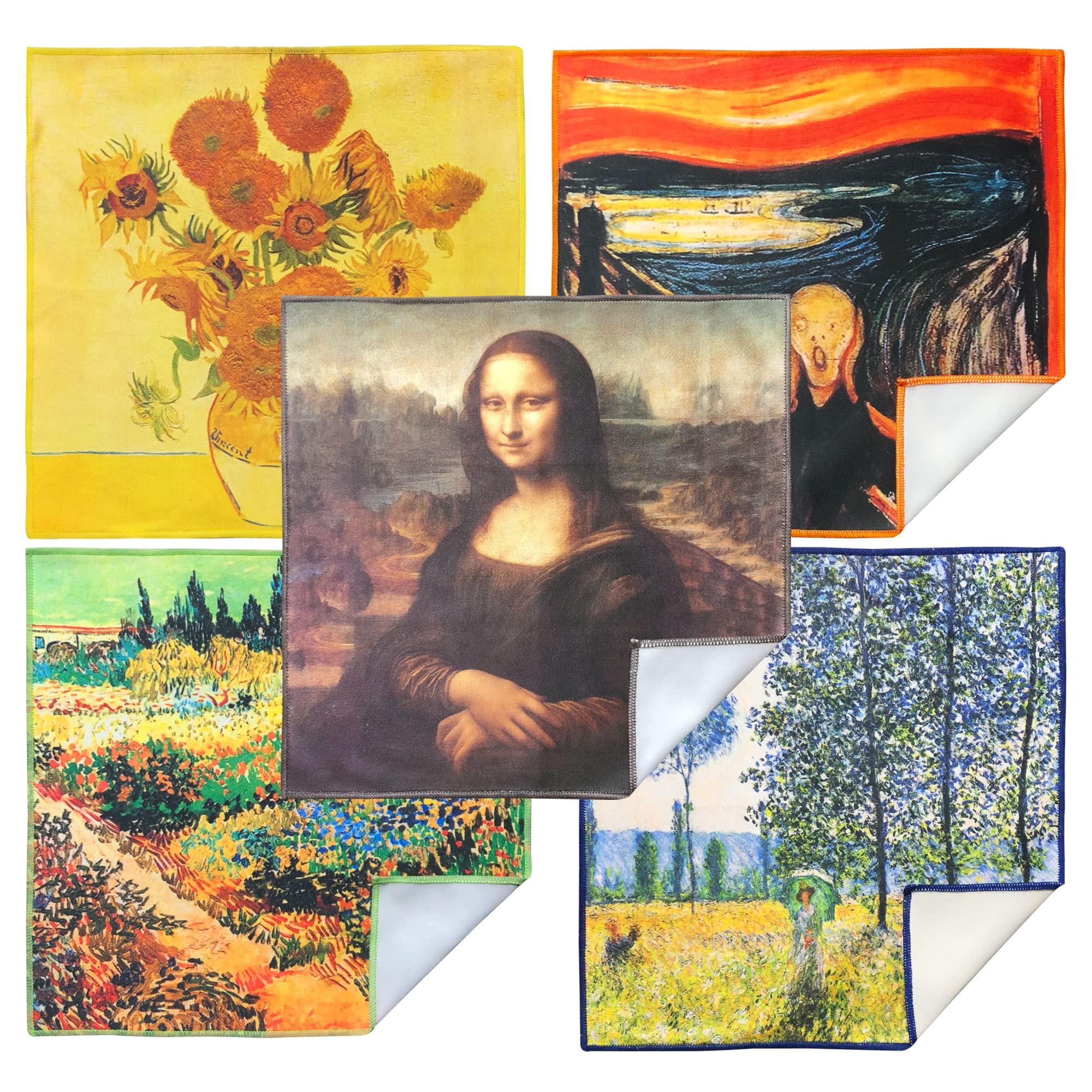 Extra Large 5 Pack Classic Art Collection II microfiber cloth – front view