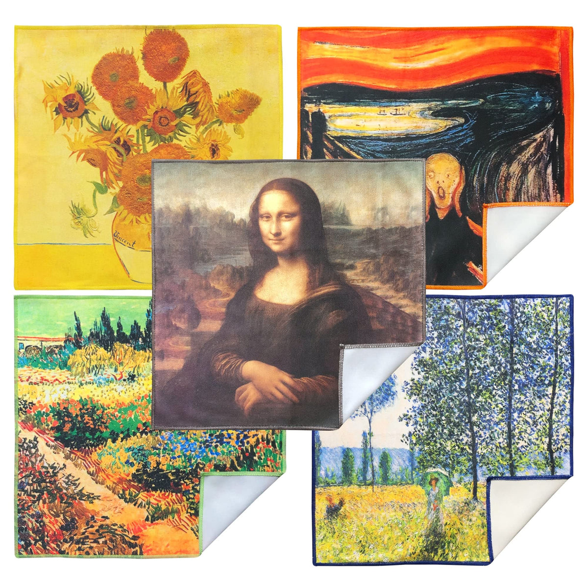Extra Large 5 Pack Classic Art Collection II microfiber cloth – front view