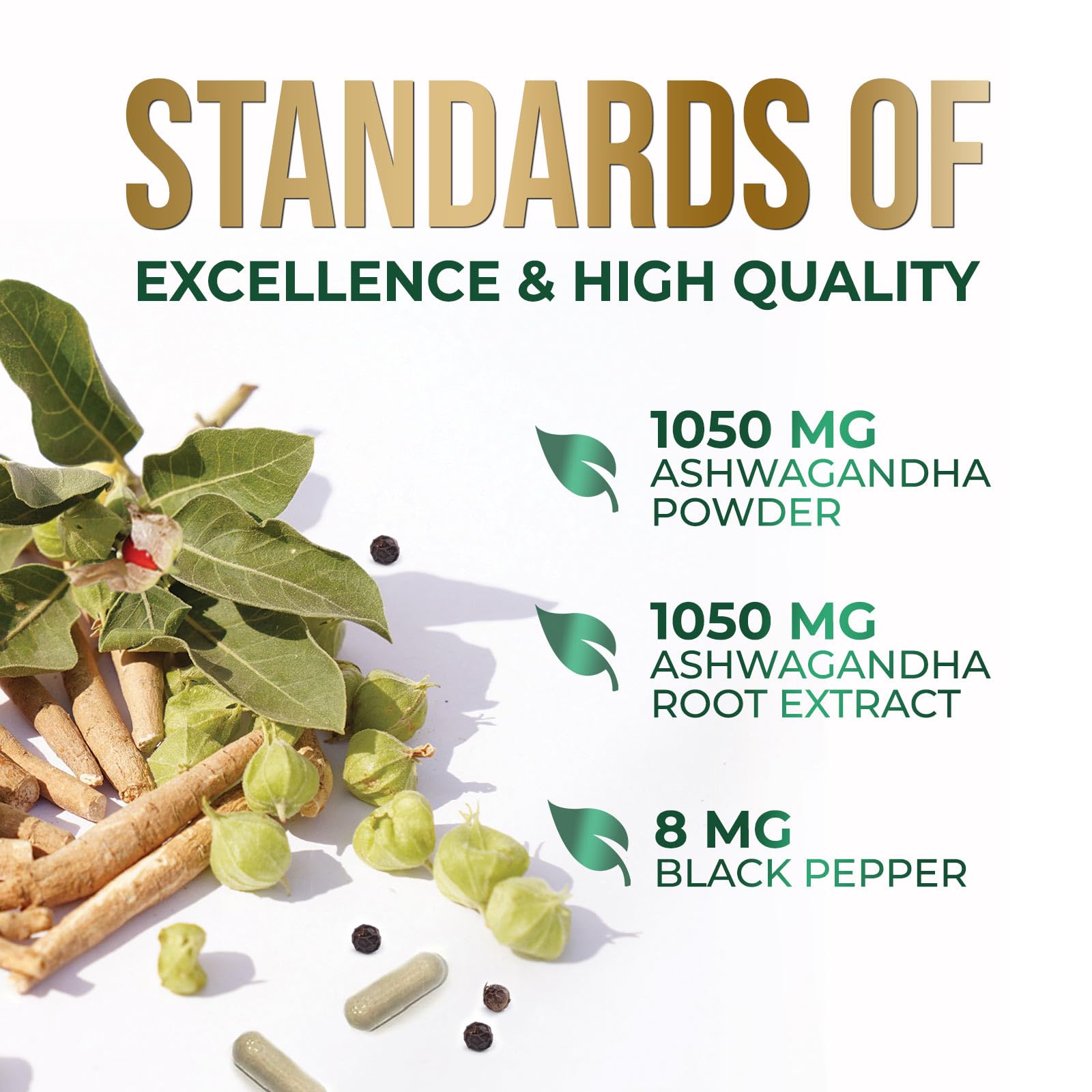 Extra strength Ashwagandha capsules for adults