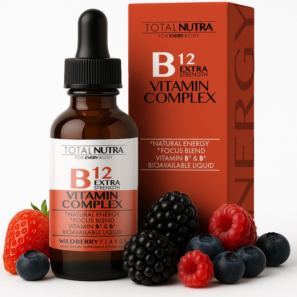 Total Nutra Extra Strength Liquid B12 Drops bottle 4 oz