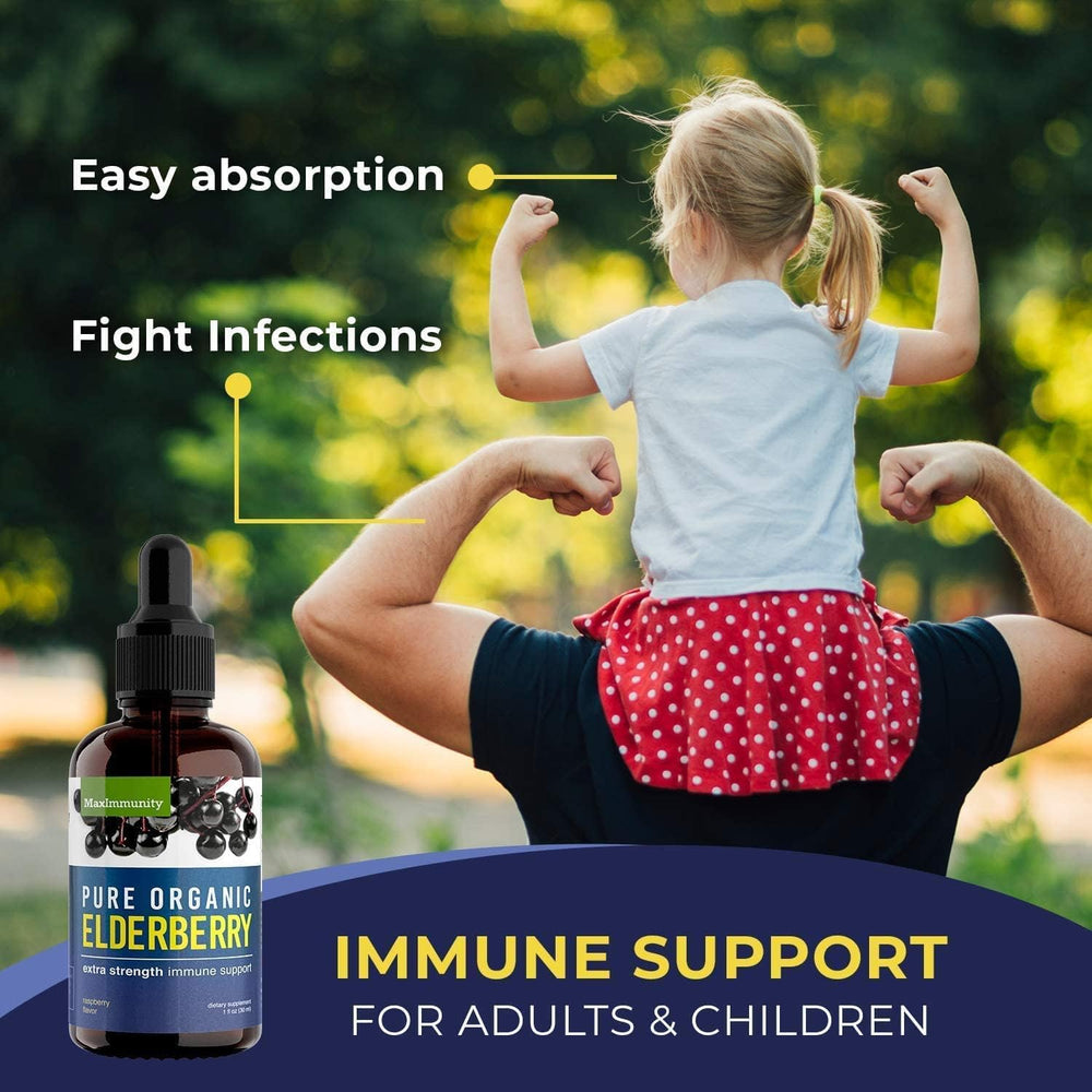 Extra-strength organic elderberry syrup in a two-pack