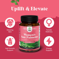 Close-up of Saw Palmetto capsules showing 500mg dose