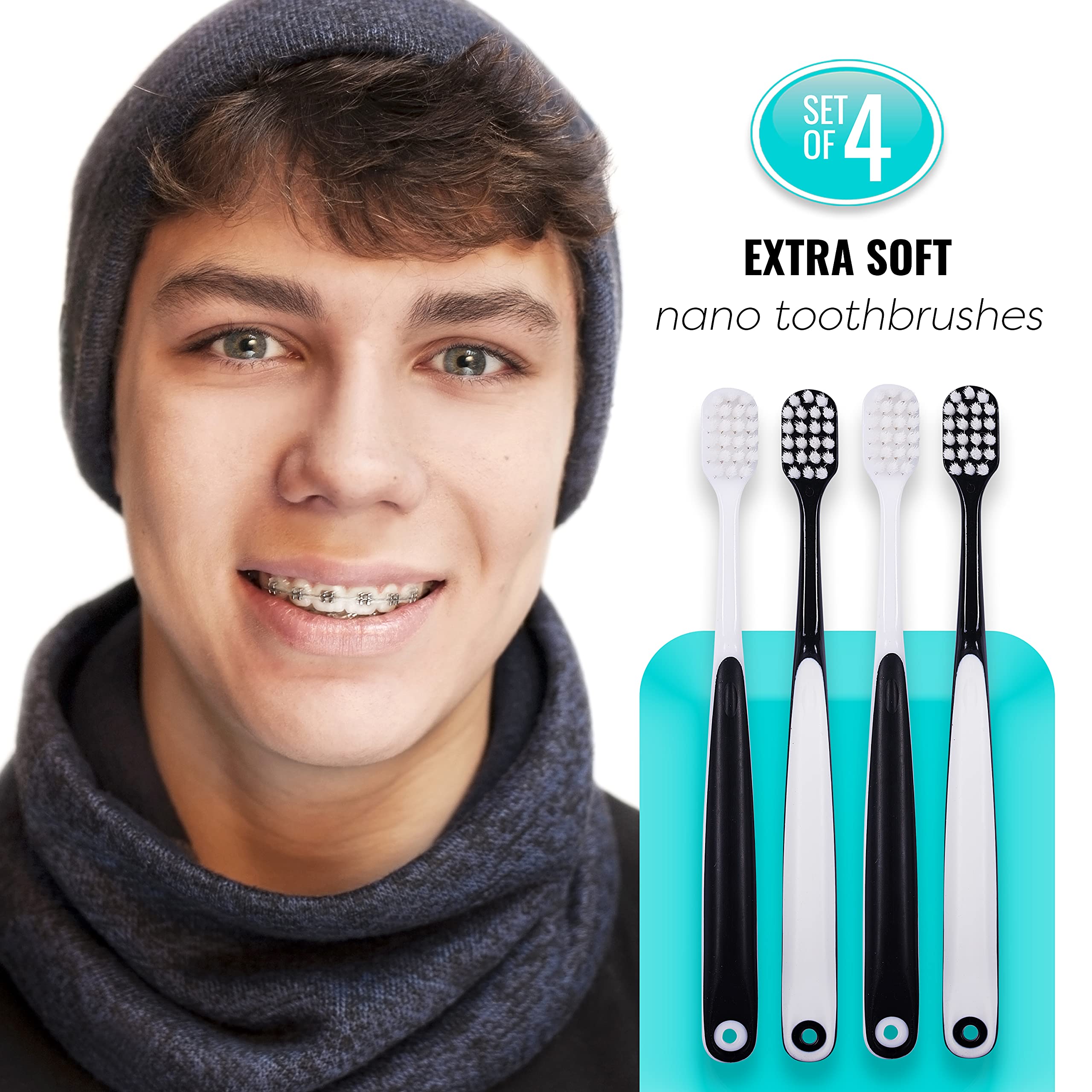 Ultra-soft bristles and slender handle design