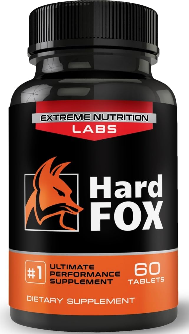 EXTREME NUTRITION LABS Hard Fox bottle front for workout performance support