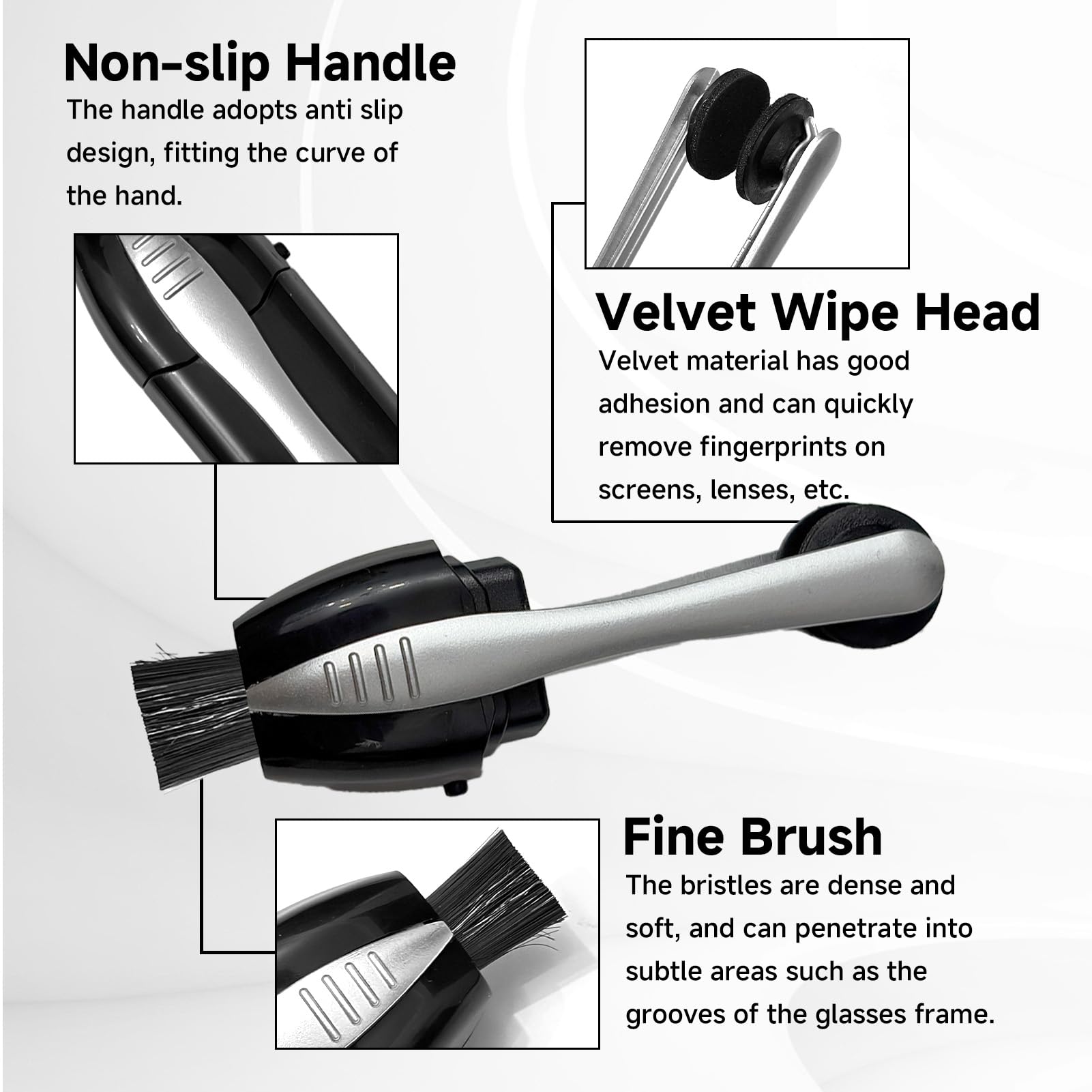Person using Eye Glasses Cleaner 3PC on glasses