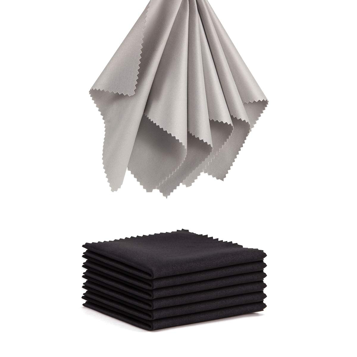 12-pack microfiber cleaning cloth for eye glasses, 5x6 inches