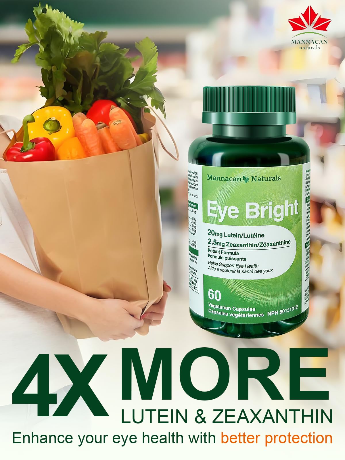 Lutein and zeaxanthin eye health protection illustration