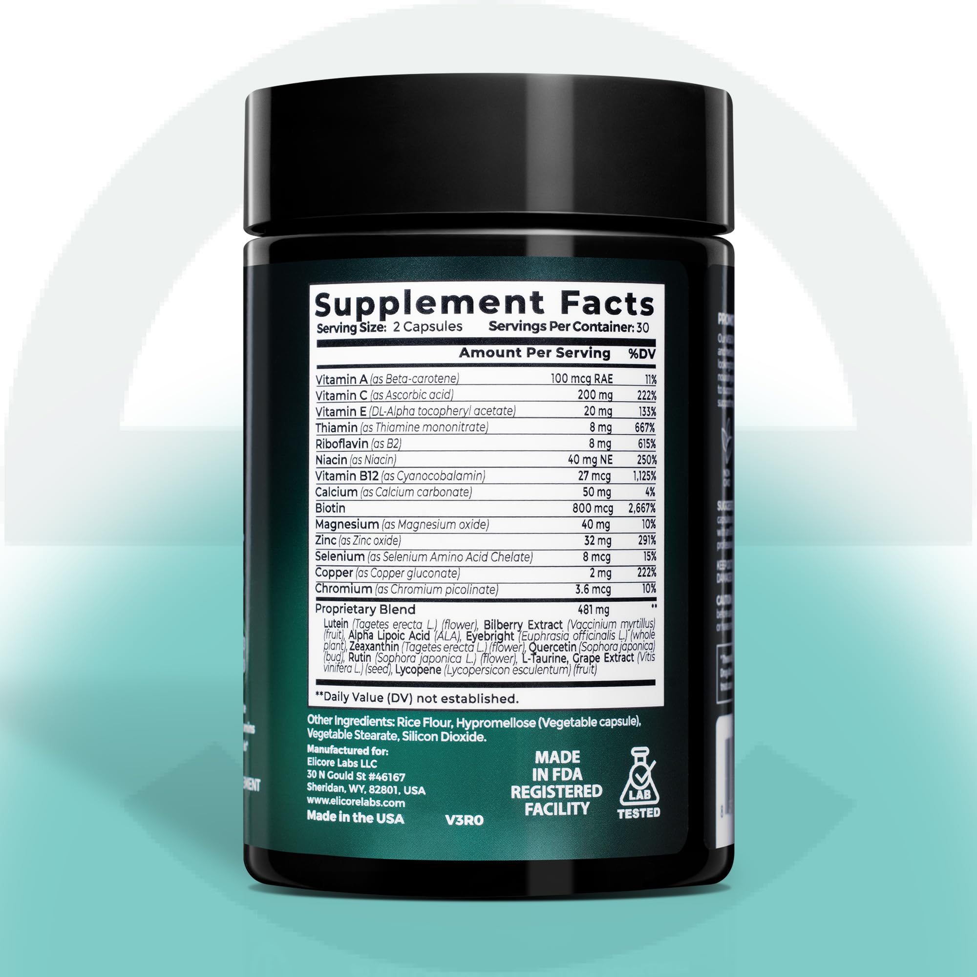 Person using a computer with Vision+ eye health awareness