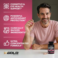 Graphic illustrating eye health and vision support