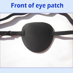 Eye patch worn during recovery after eye surgery, amblyopia relief