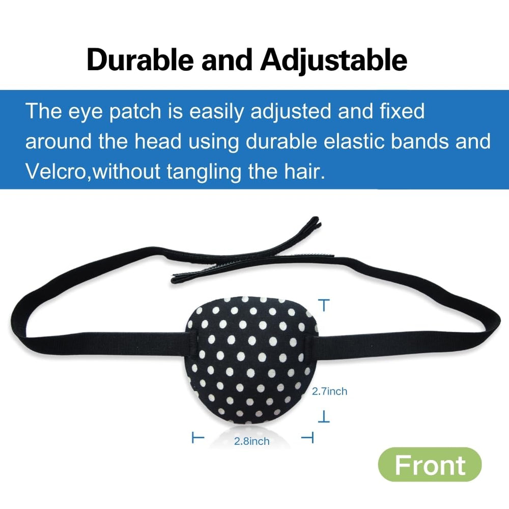 Elastic strap with Velcro closure on the eye patch