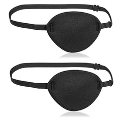 Soft breathable fabric eye patches with adjustable strap