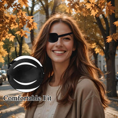 Close-up of soft skin-friendly material eye patch