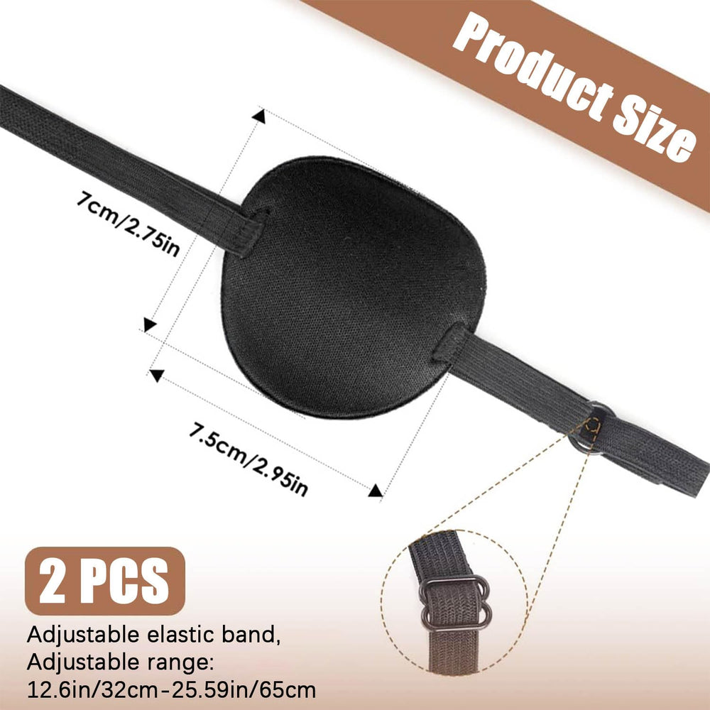 Two eye patches included in the package for adults and kids