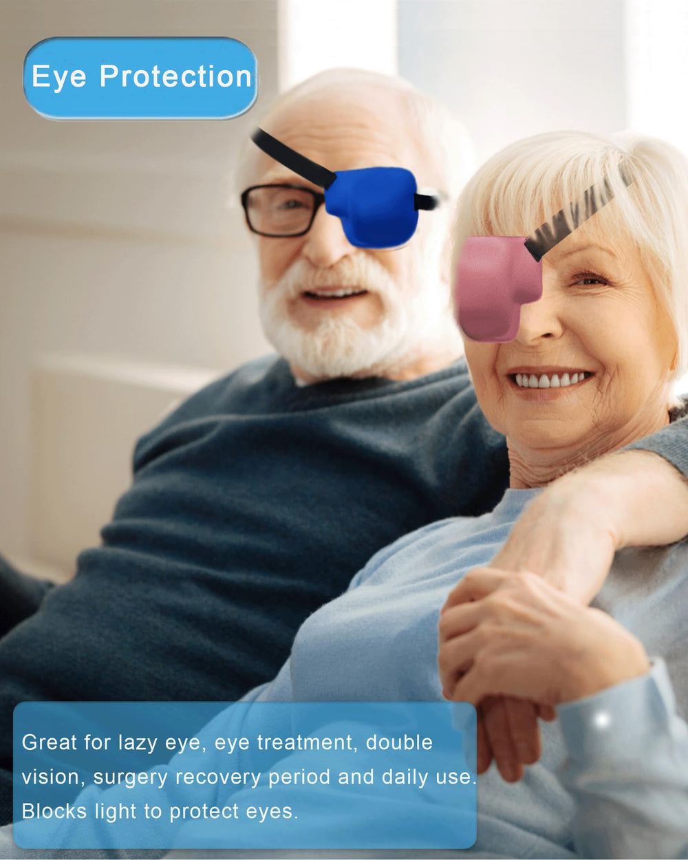 3D groove design eye patch with deeper space around the eye