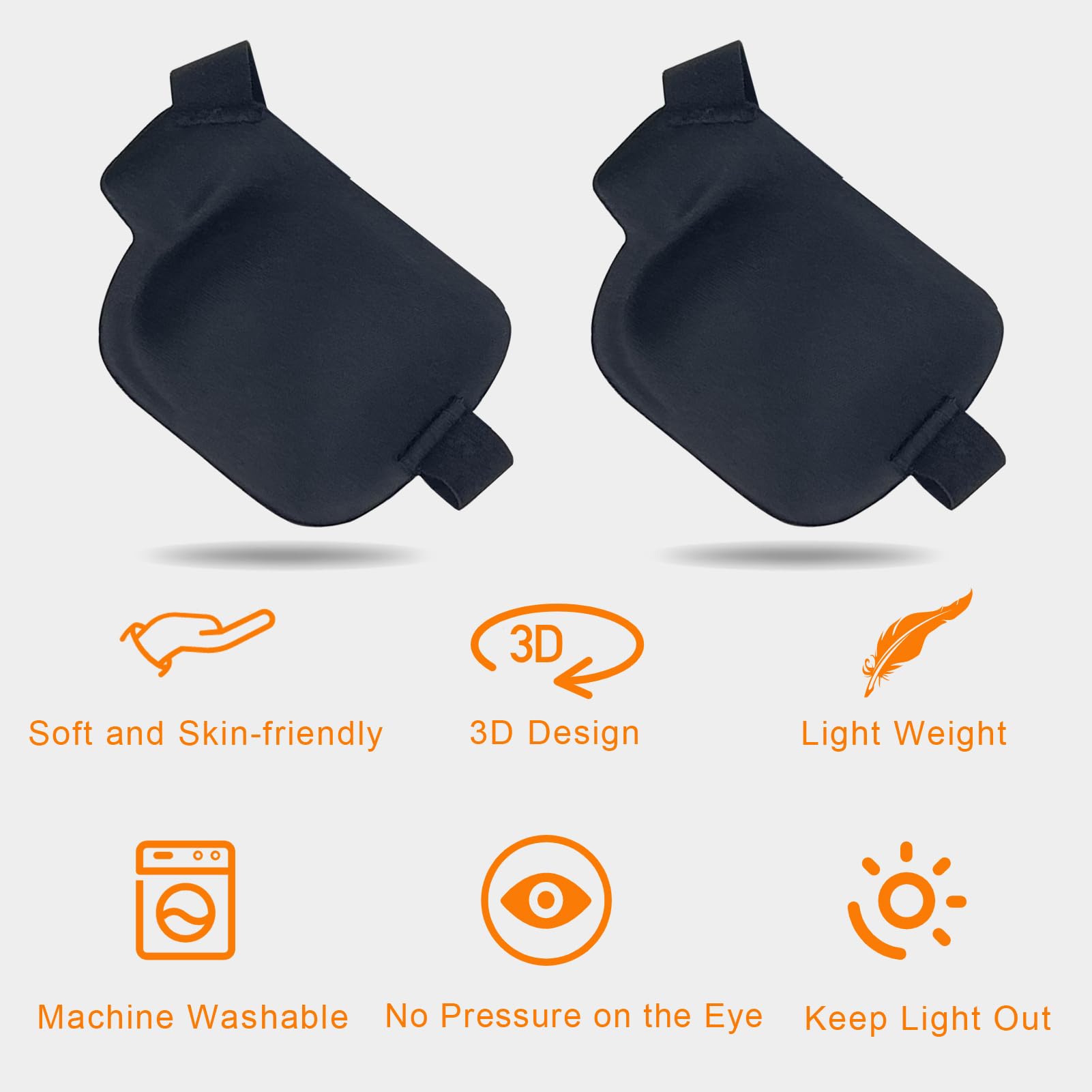 Patch covers the eye area to block excess light