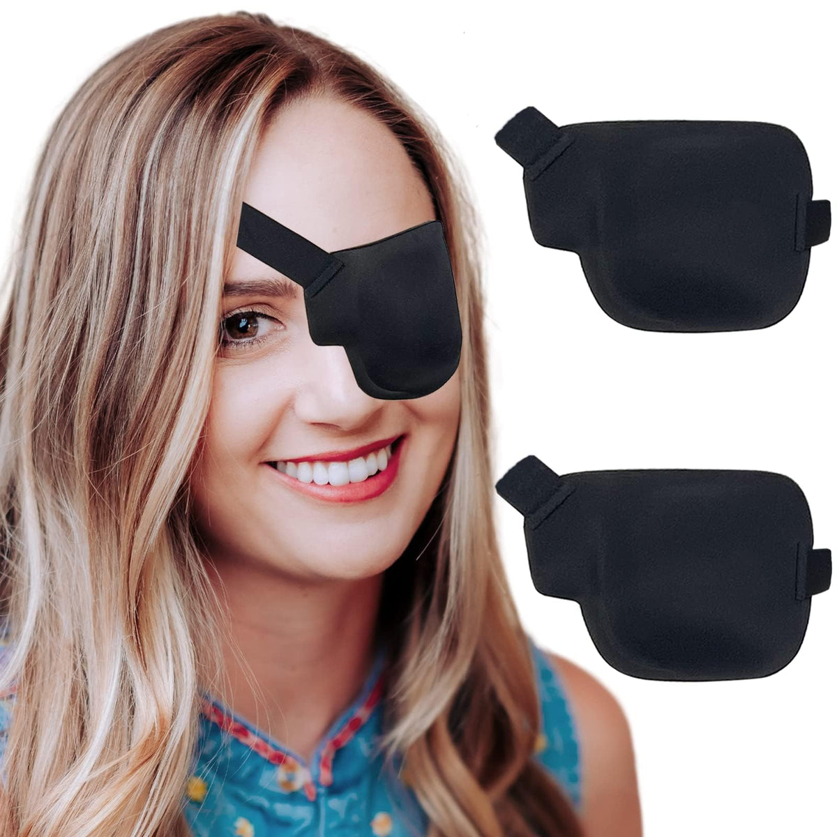 Left eye 3D black eye patch – pack of 2