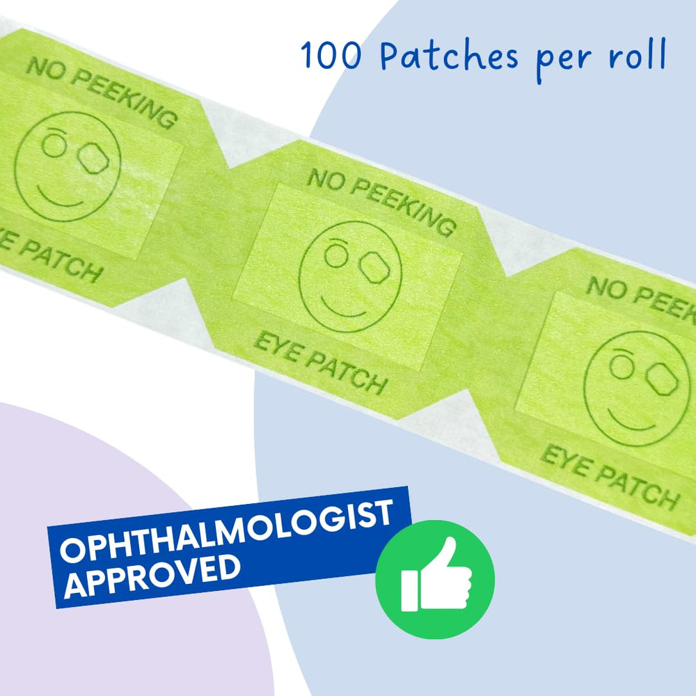 Unisex bright green occluder eye patch