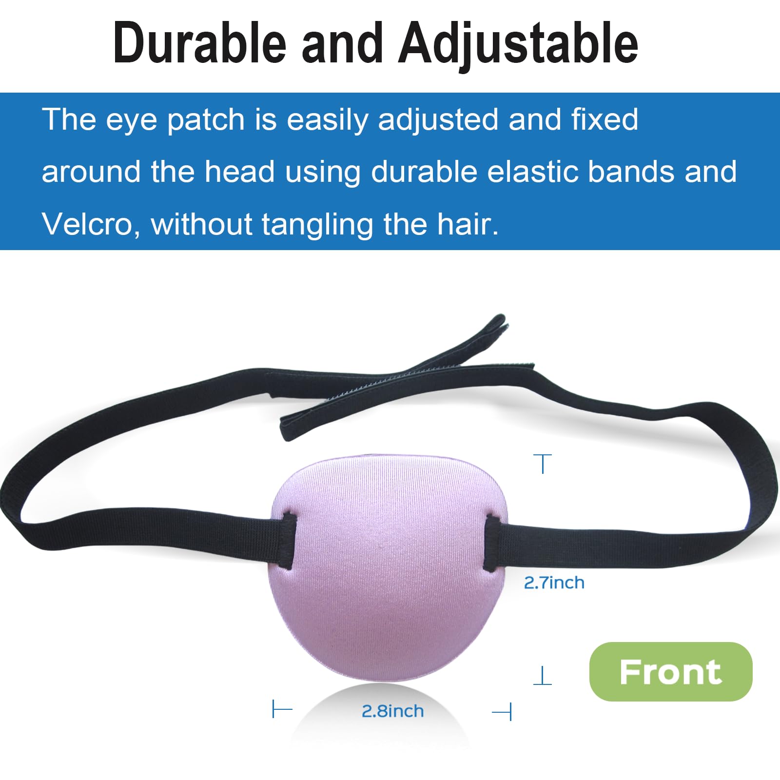 Two eye patches with 3D indentation designed for comfort and light blocking