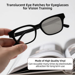 Rectangular eye patch measuring 3.19 x 3.19 inches