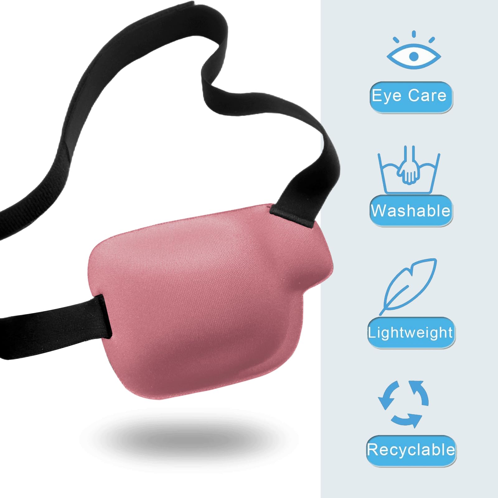 Two pink right-eye eye patches in a 2-pack