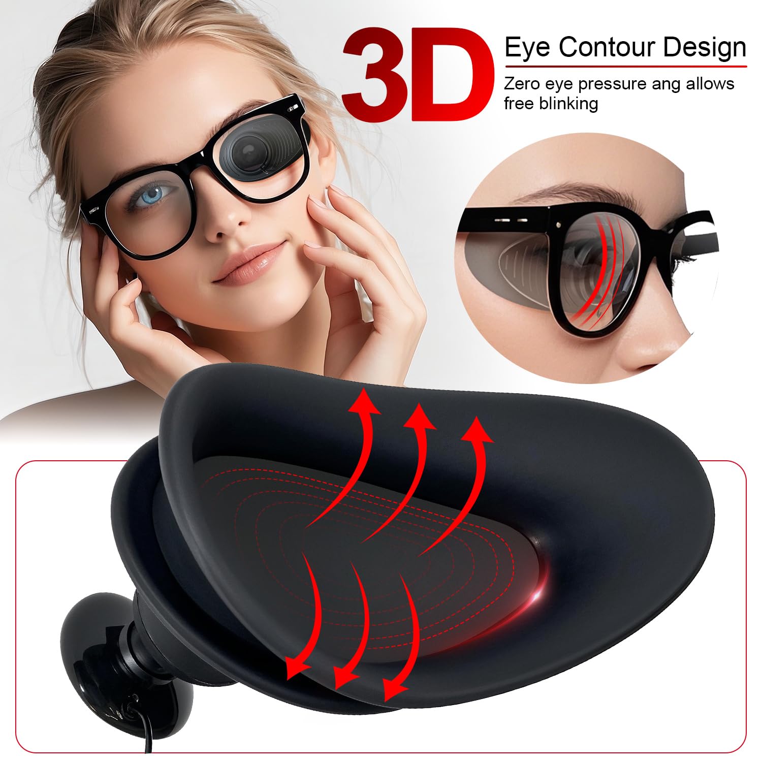 Soft silicone eye patch for skin-friendly wear