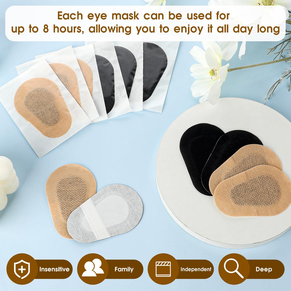 Skin tone eye patches for fatigue relief