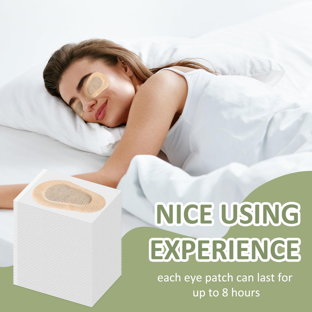 Eye patches worn for up to 8 hours per patch