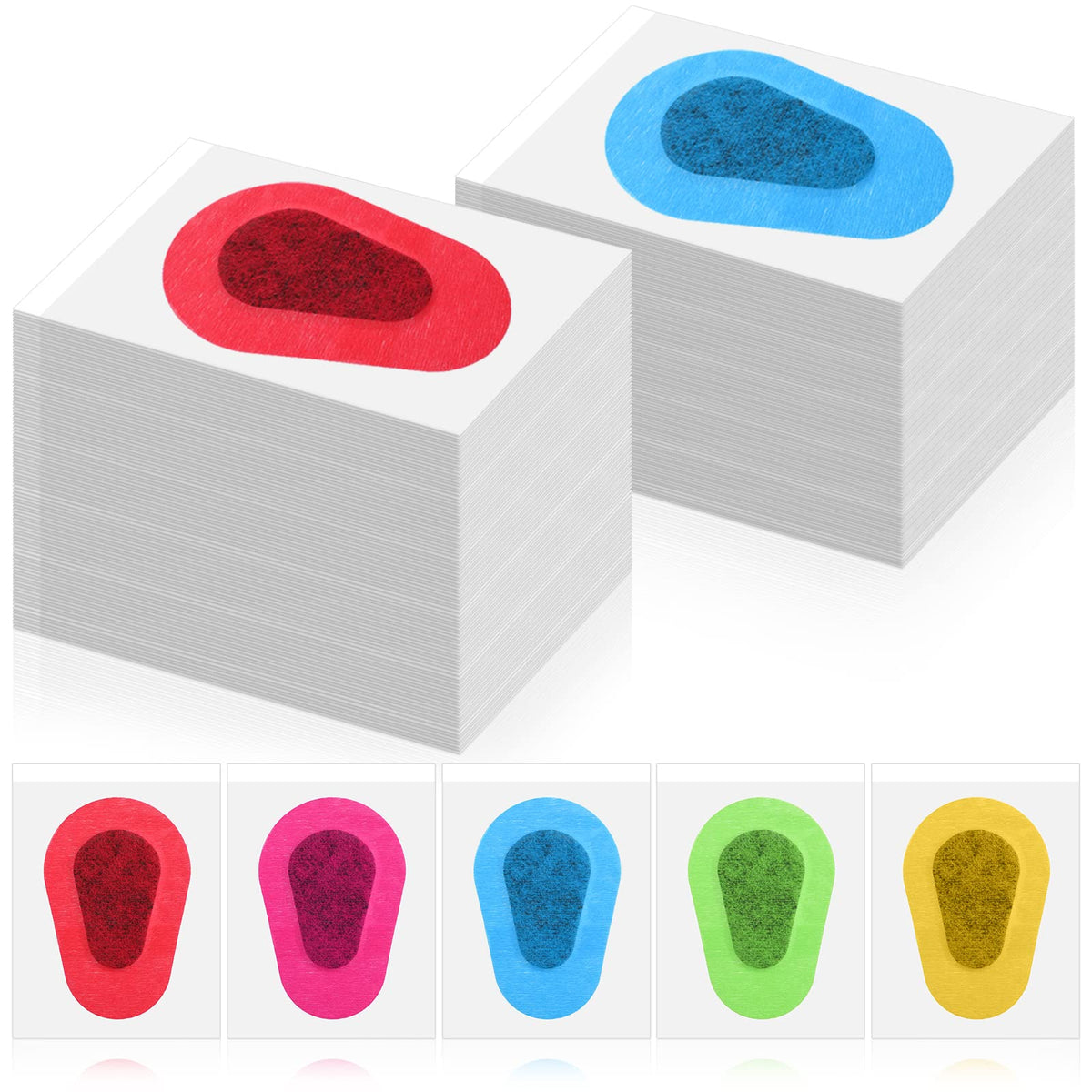 Assorted multicolor adhesive eye patches pack of 120 for adults and kids