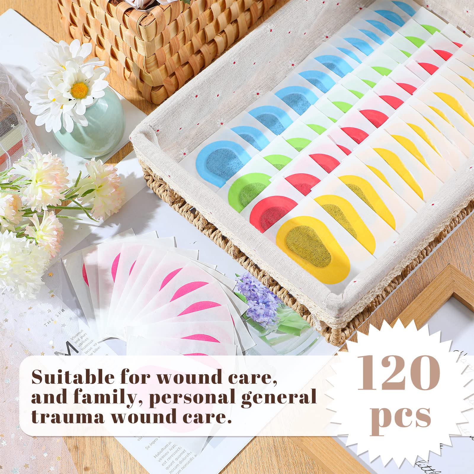 Close-up of breathable non-woven cotton surface on eye patch