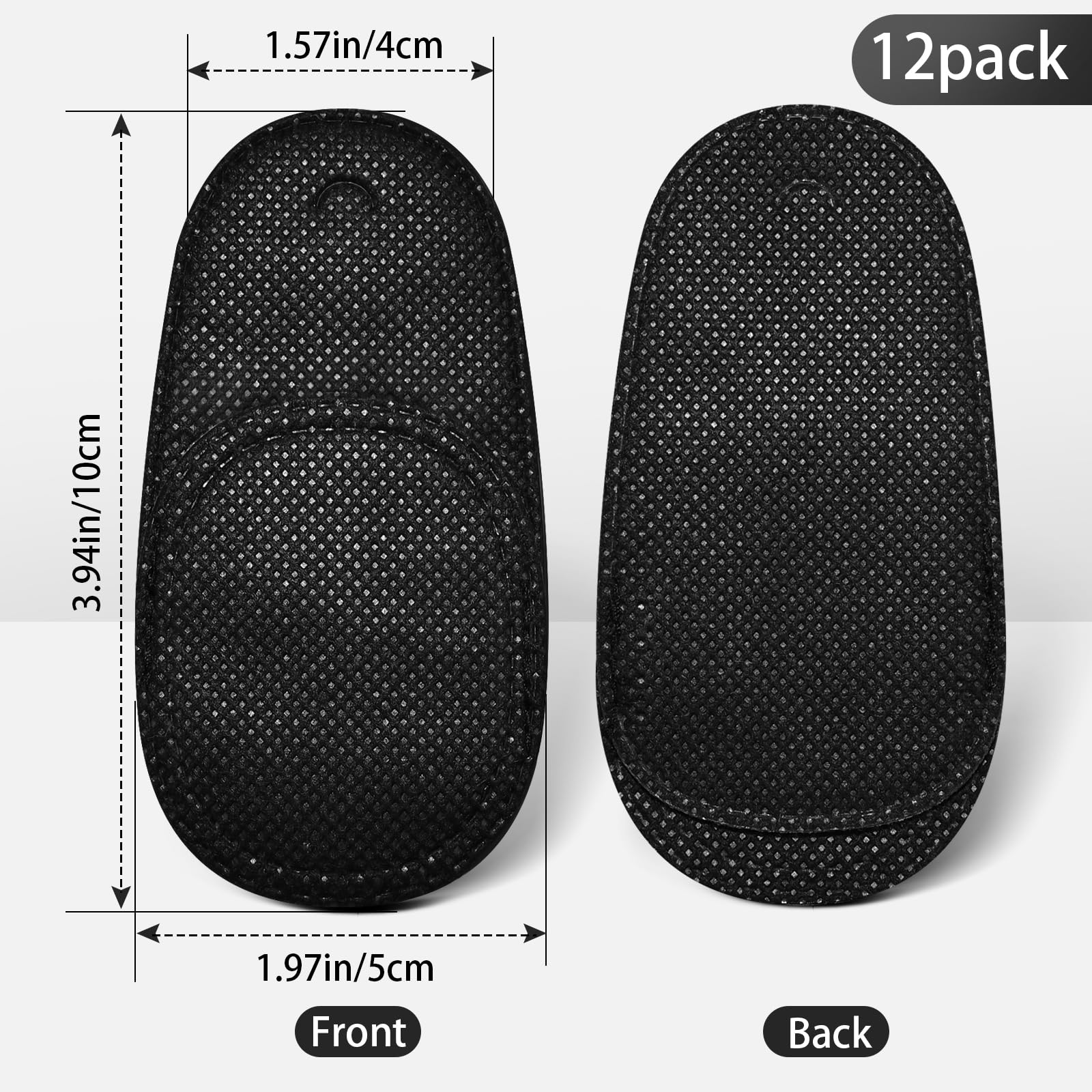 Left and right eye patches included for secure fit (side view)