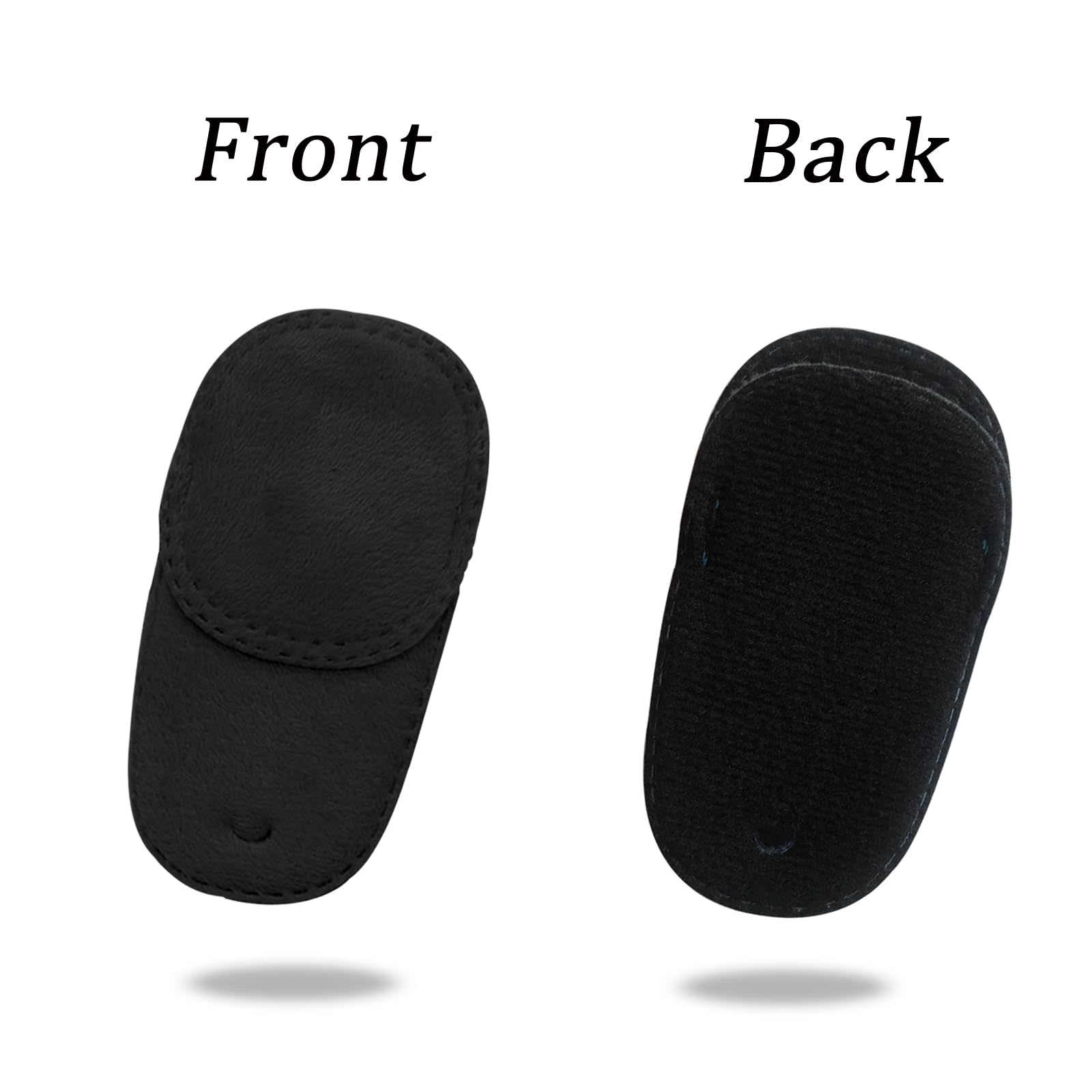 Close-up of velvet eye patch covering the lens with no light leakage