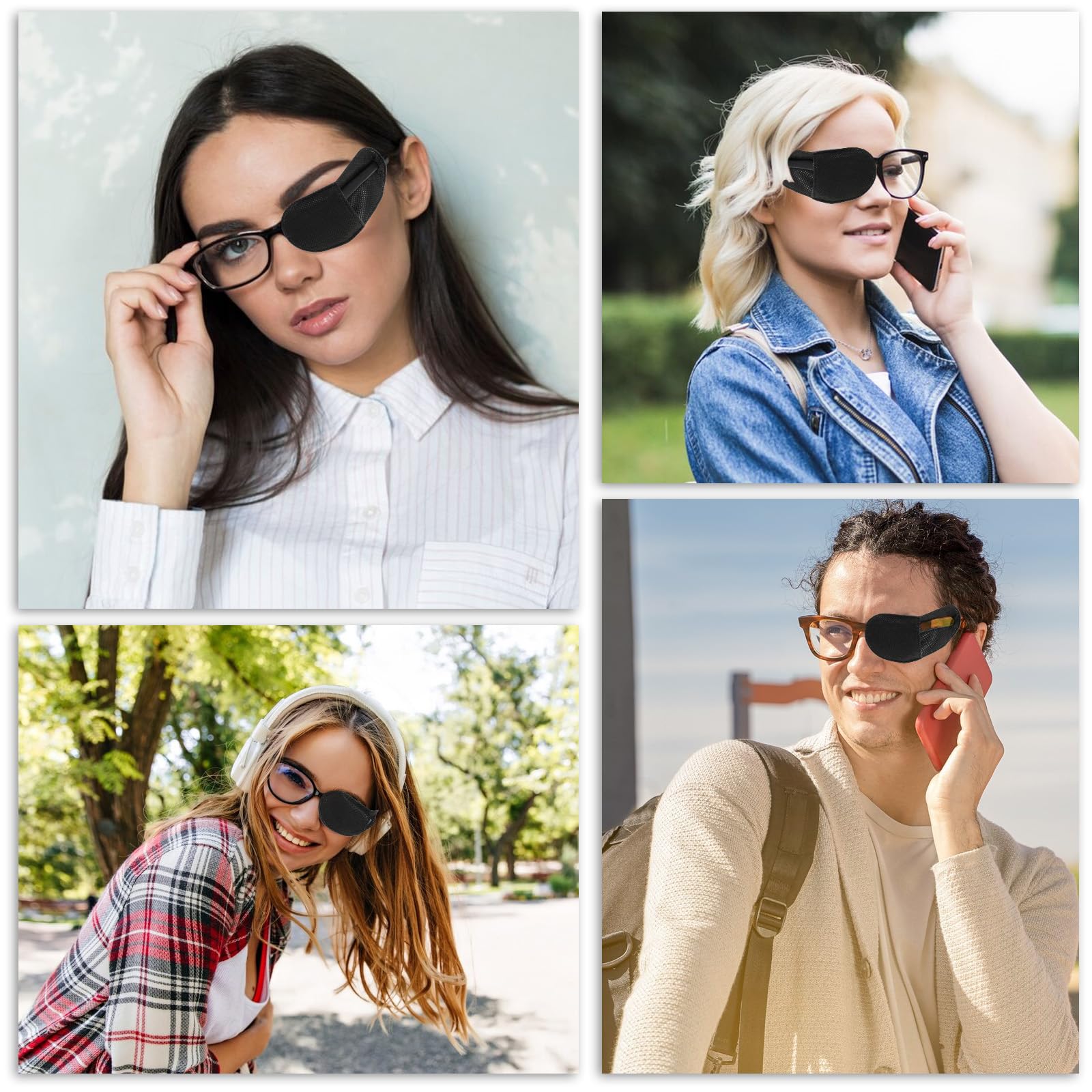 Eye patches used for lazy eye training and amblyopia