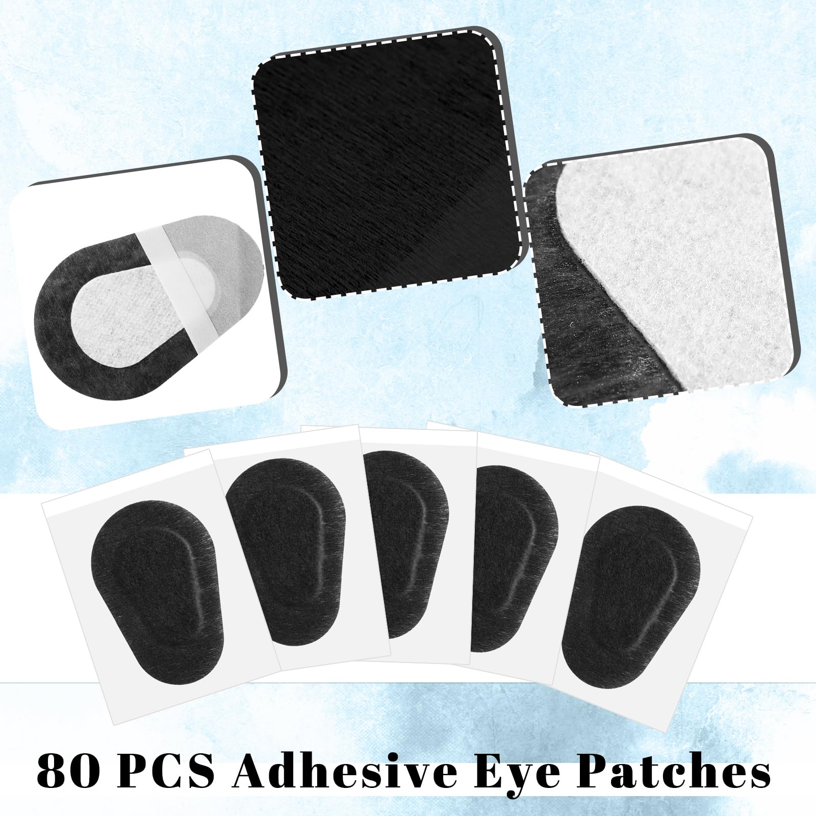 Packaging and usage illustration for the eye patches