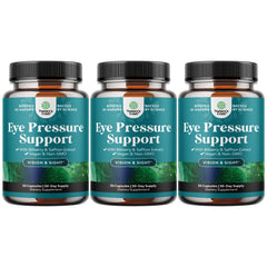 Eye pressure support supplement bottle with bilberry extract