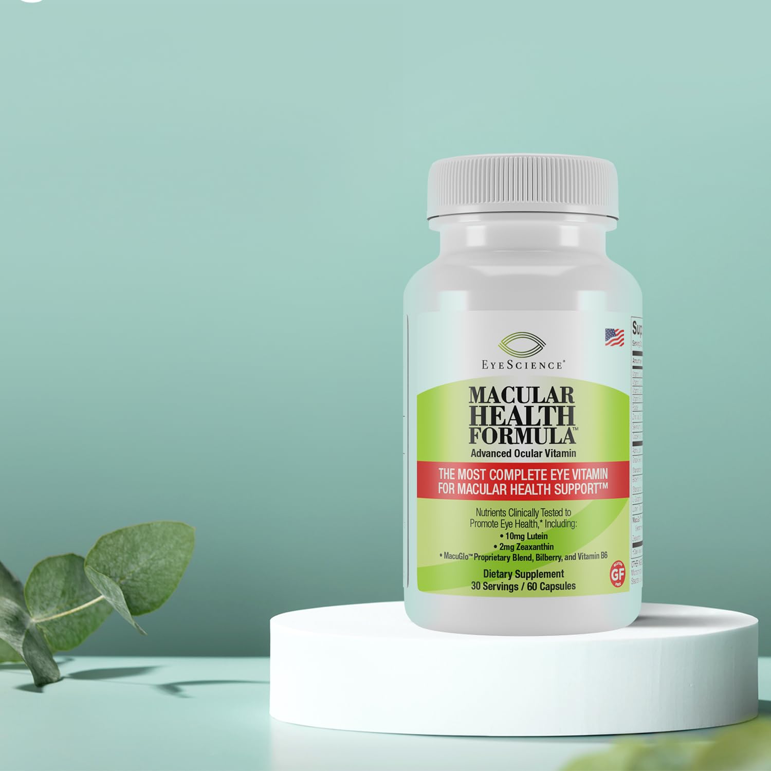 Gluten-free and natural ingredients icons on product packaging