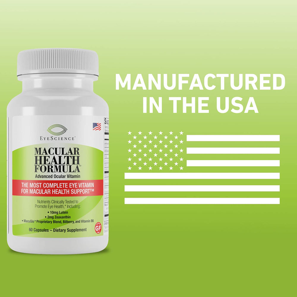 Product packaging showing 30-day supply of EyeScience formula