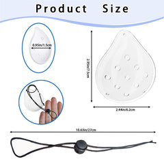 Close-up of the adjustable strap threading holes on the eye shield