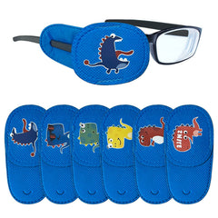 Colorful blue dinosaur eye patch for kids