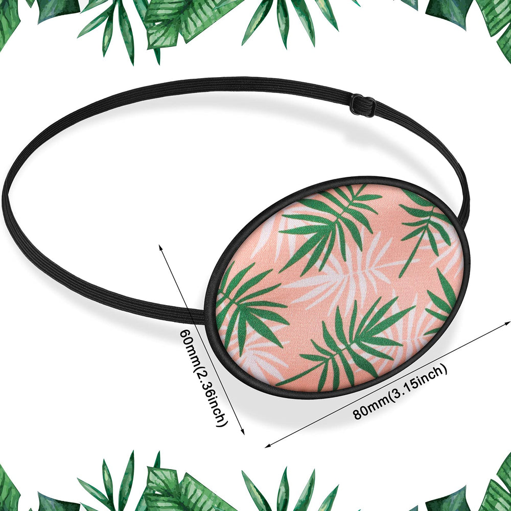 Adjustable elastic strap on silk eye patch