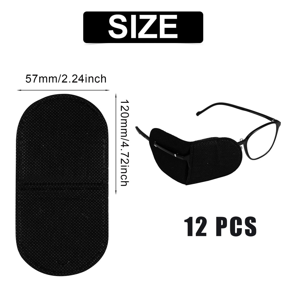 Close-up showing eye patch size 57x120mm