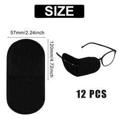 Close-up showing eye patch size 57x120mm