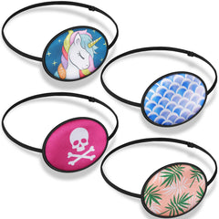 Silk eye patch with unicorn pattern