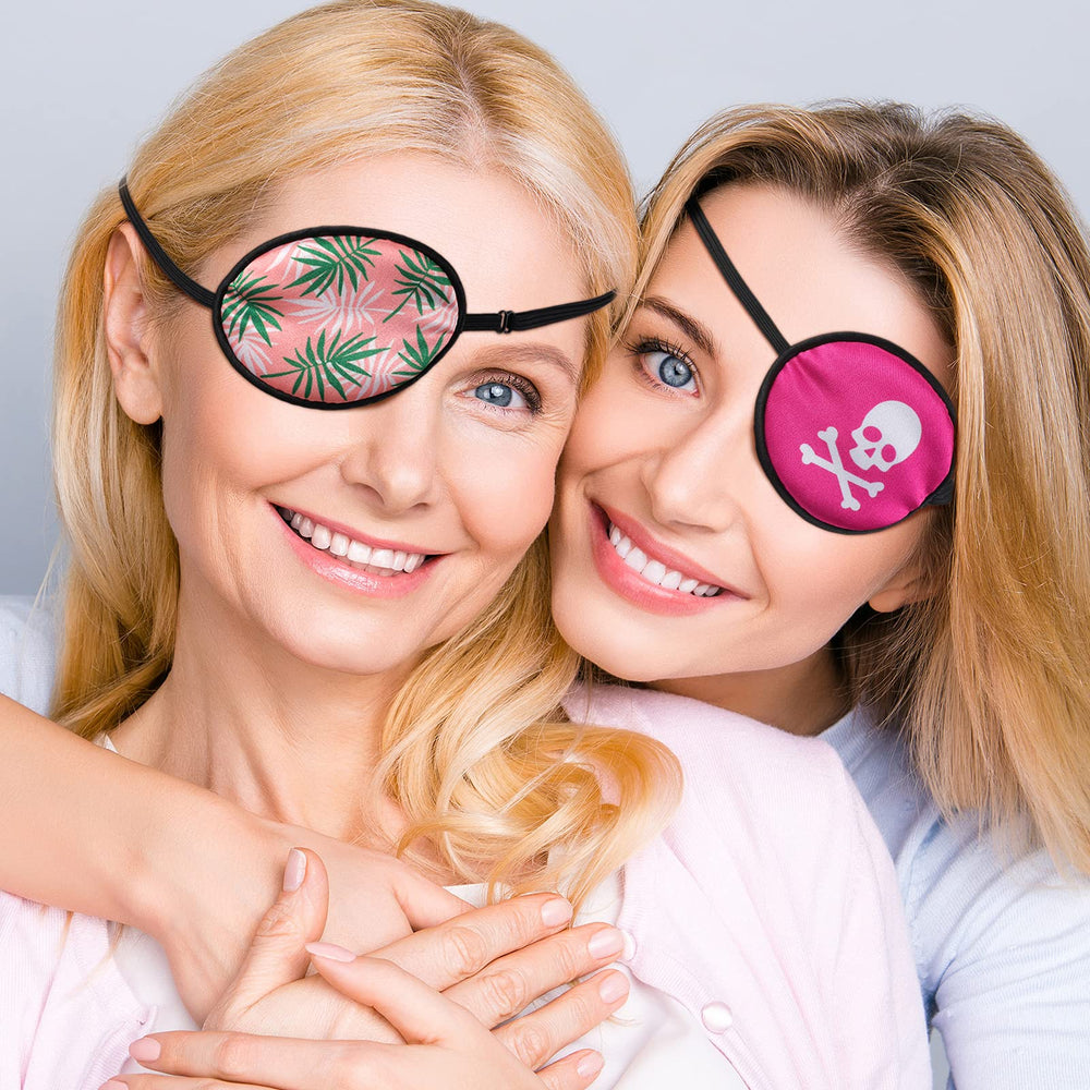 Silk eye patch with wave pattern
