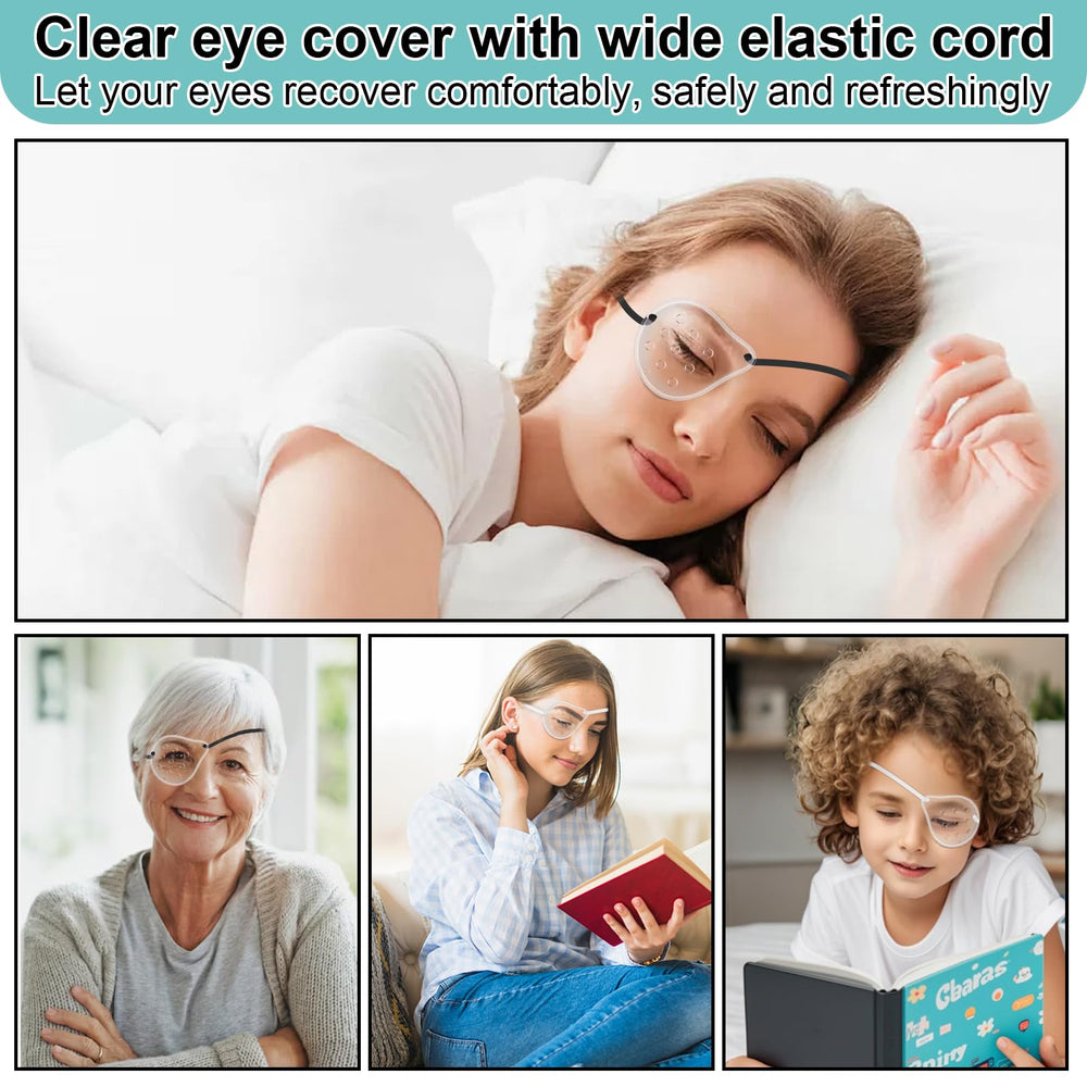 Transparent, lightweight PC eye shield designed for post-surgery use