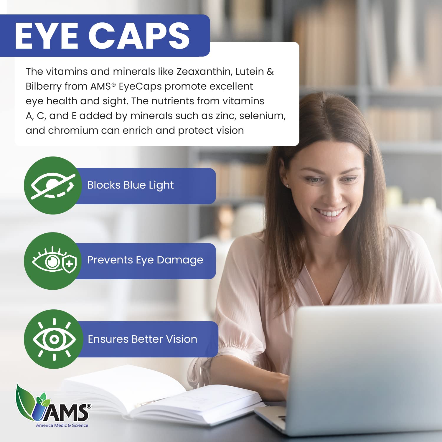 EyeCaps protecting retina from blue light