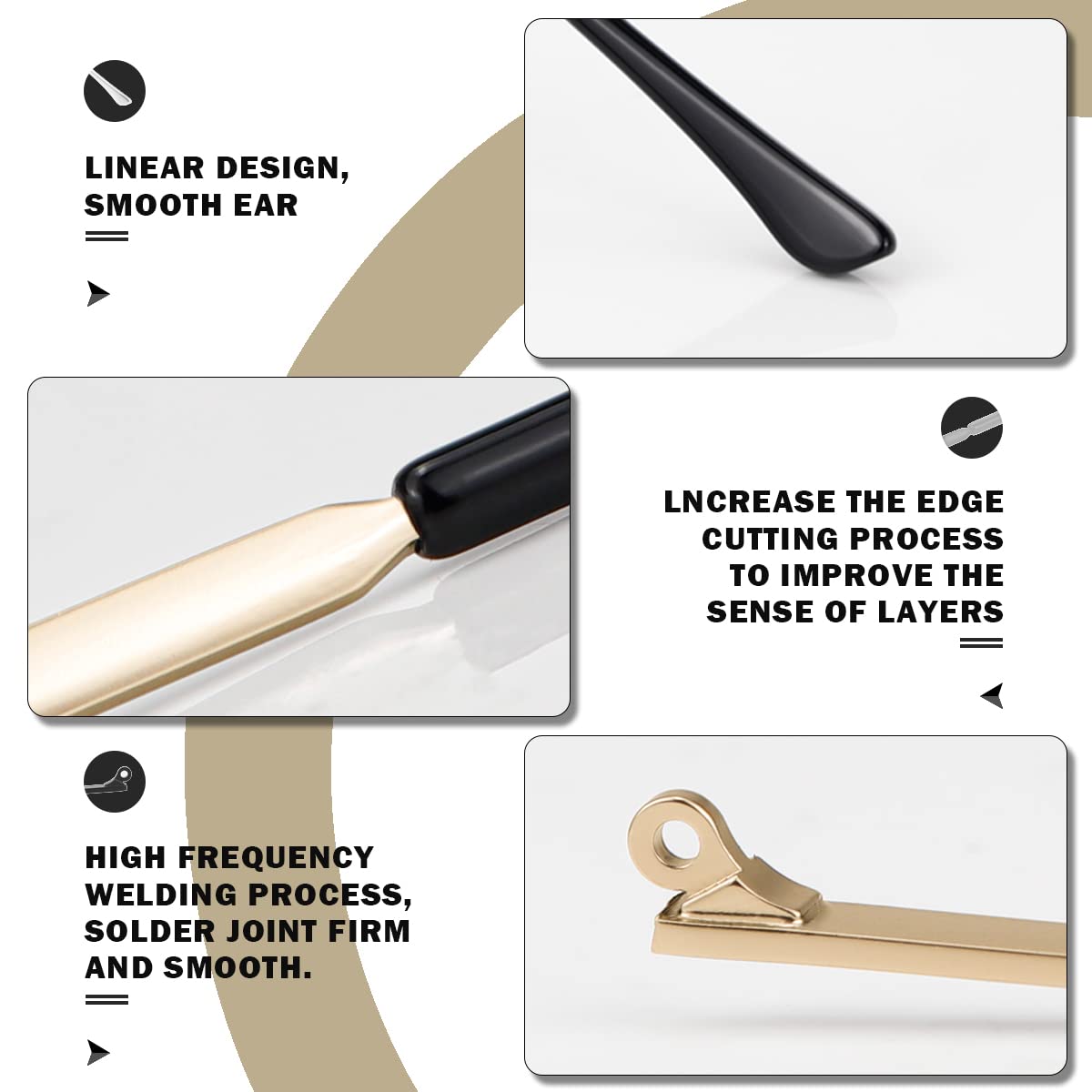 Replacement arm near hinge area showing material