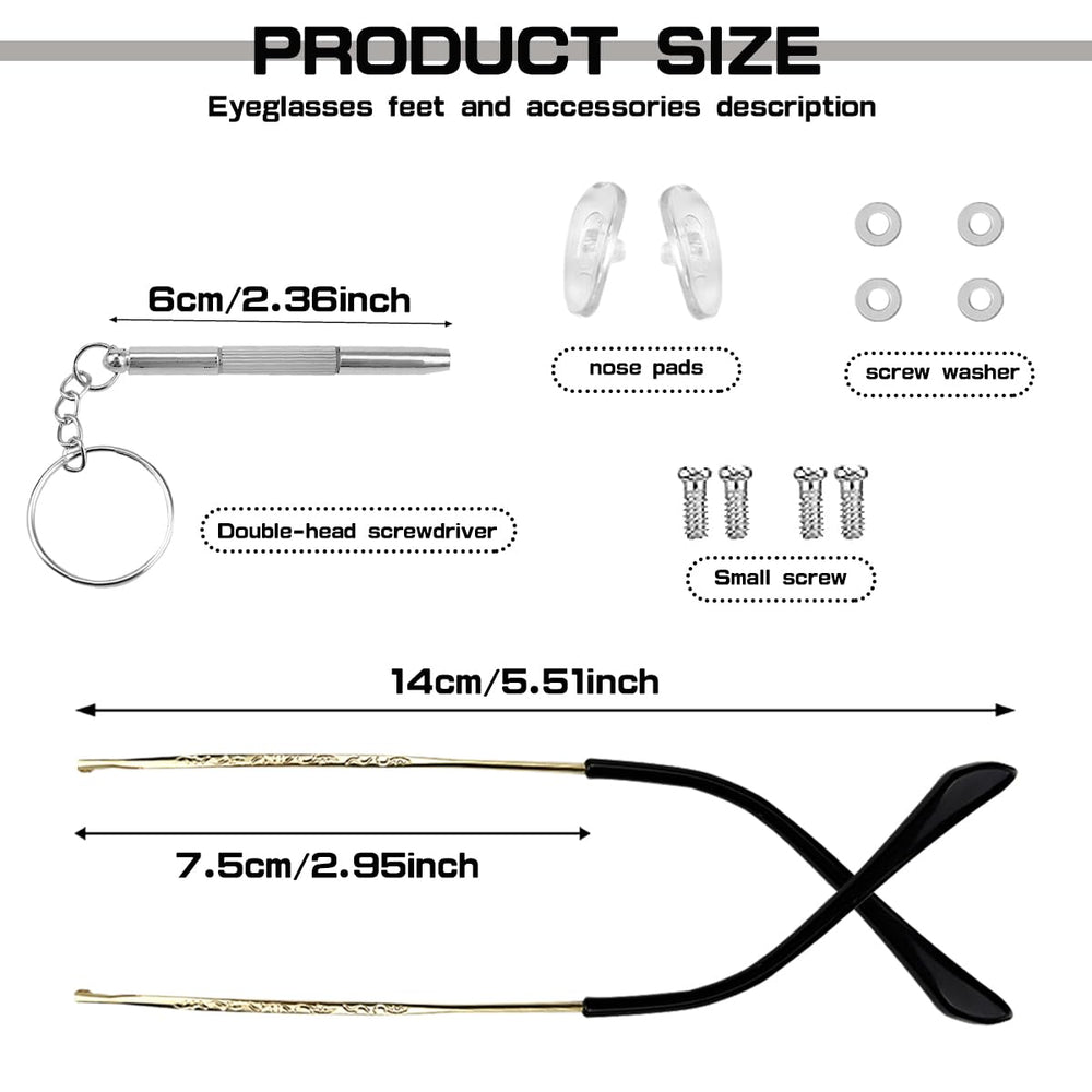 Gold metal eyeglass replacement arm - side view