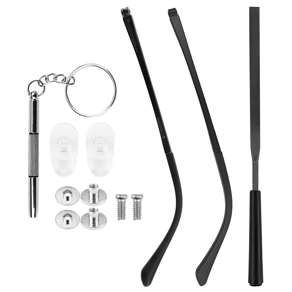 Metal eyeglasses replacement arm kit with screwdriver