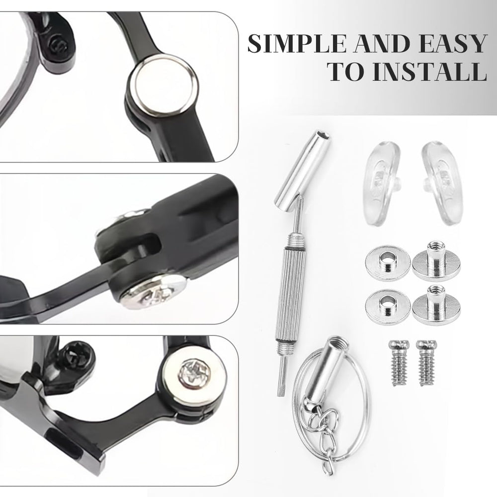 Replacement arm attached to eyeglass frame